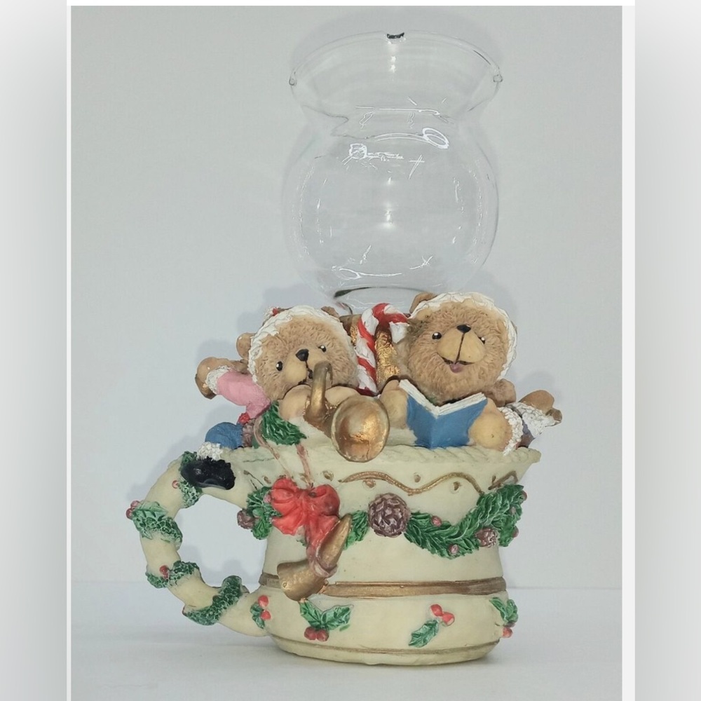 Vintage Christmas Bear Candle Holder